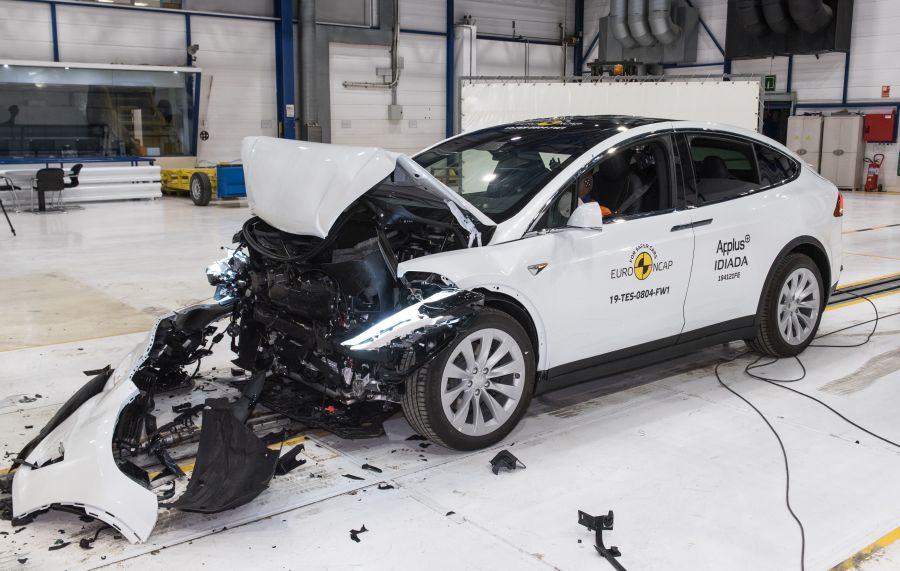 Tesla Model X after crash test.